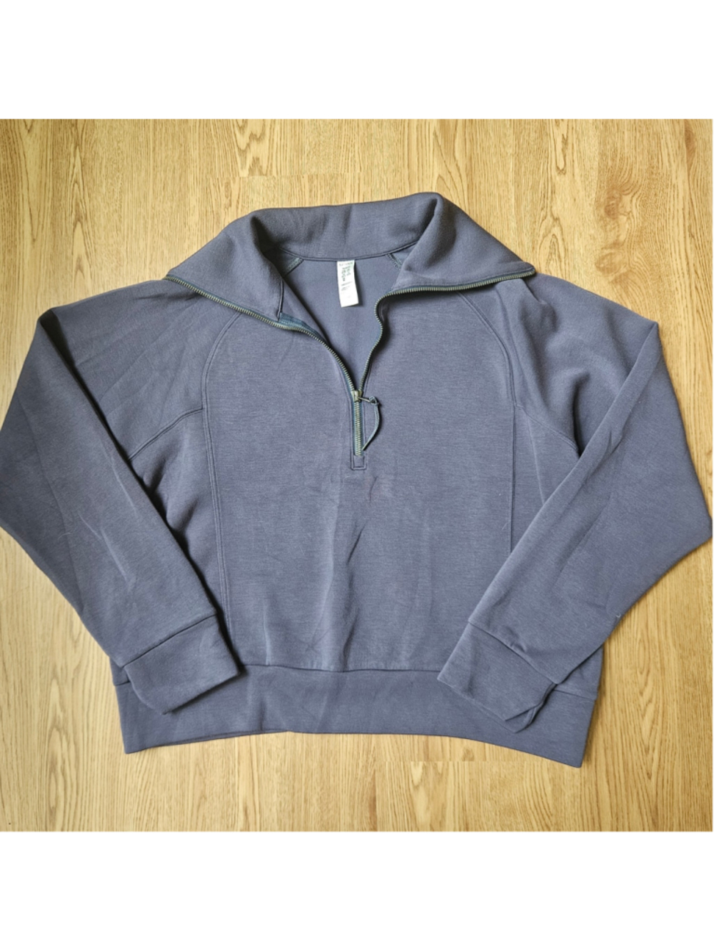 Spanx AirEssentials Blue Half Zip Pullover Sweater Womens Medium